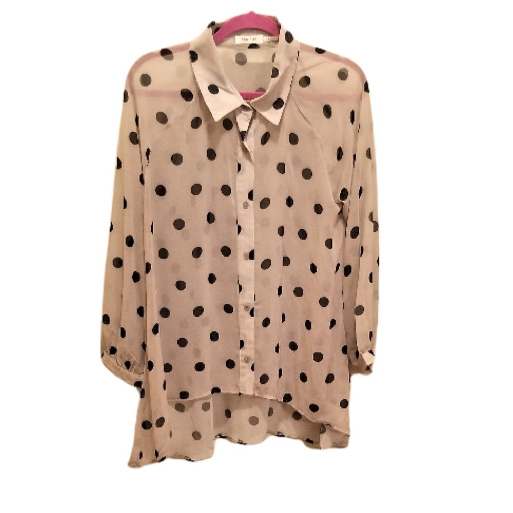 Polka dot swing blouse